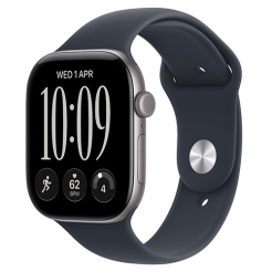 Apple Watch Series 12 GPS 42mm Space Gray Aluminium Case With Navy Blue Sport Band - S/M