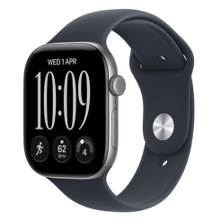 Apple Watch Series 12 GPS 46mm Space Gray Aluminium Case With Navy Blue Sport Band - M/L