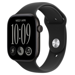 Apple Watch Series 12 GPS 46mm Black Aluminium Case With Black Sport Band - M/L