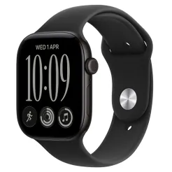 Apple Watch Series 12 GPS 46mm Black Aluminium Case With Black Sport Band - M/L