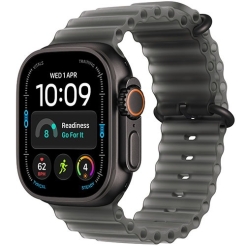 Apple Watch Ultra 4 GPS + Cellular 49mm Black Titanium Case With Translucent Black Ocean Band - S
