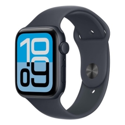 Apple Watch SE 3 GPS 44mm Midnight Aluminum Case with Navy Blue Sport Band - M/L