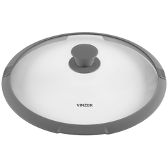 თავსახური Vinzer Glass Lid with Silicone Rim, 24 cm, 50250