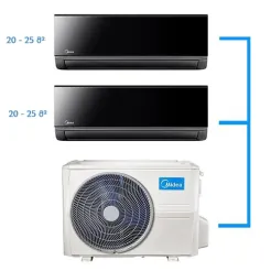 Midea M2OH-14HFN8-Q + AG-09N8D1-I BLACK(2X)