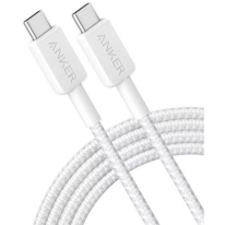 Anker 322 USB-C to USB-C 6ft Braided White A81F6G21