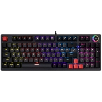 Jedel KL114 Mechanical Gaming Keyboard With Knob Rainbow Lightning Type-C 1.6m Gray