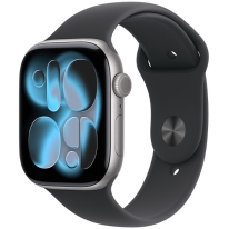Apple Watch Series 11 GPS 46mm Space Gray Aluminium Case With Black Sport Band - M/L