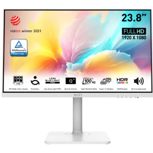 MSI Modern MD2412PW 23.8 IPS, FHD, 100HZ, 1MS, White (9S6-3PA59H-096)