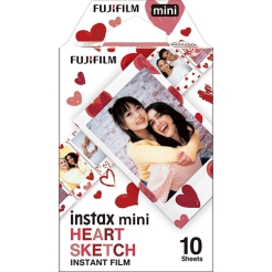 Fujifilm Instax Mini Heart Sketch Film 10X1