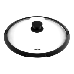 მინის საფარი Vinzer Lid With Silicone Rim 24 sm 50246