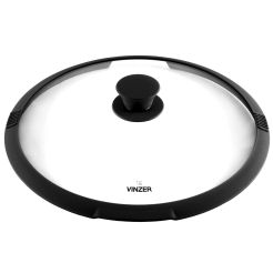 სახურავი არის მინა Vinzer Lid With Siliconer Rim 28CM 50248