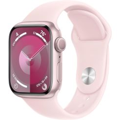 Apple Watch Series 9 GPS 41mm Pink Aluminium Case with Light Pink Sport Band MR943QI/A