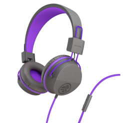 უსადენო/სადენიანი ყურასმენი Jlab Jbudies Studio BT Grey/Purple ((IEUHBSTUDIORGRYPRPL4)