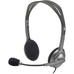 ყურსასმენი LOGITECH H110 CORDED STEREO HEADSET GRAY/SILVER - DUAL PLAG (L981-000271)