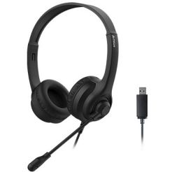 ყურსასმენები A4Tech HU-8 USB Stereo Headset With Mic Black (13029)